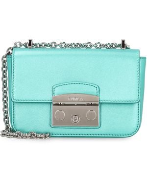 Furla Metropolis Leather Mini Crossbody Bag - Blue