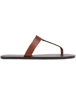 Saint Laurent Sandals Babylon Smooth Leather Calf Skin - Brown