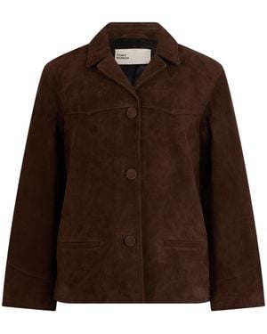 Tory Burch Leather Jacket - Brown