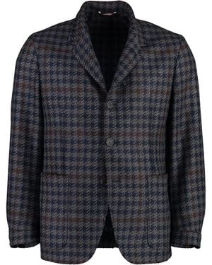 Canali Blazer monopetto in lana e cachemire - Nero