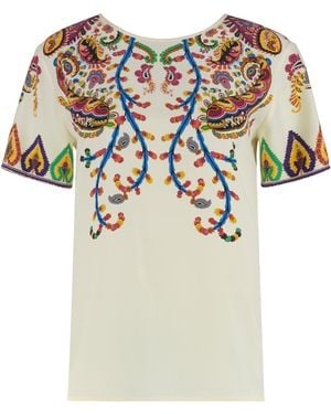 Etro Printed Silk Blouse - White