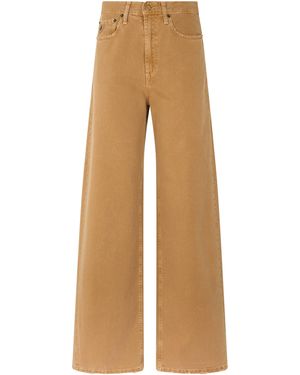 Lois Wide Cotton Jeans - Natural