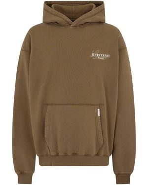Represent Hoodie With Embroidered Logo - Brown