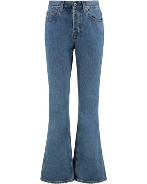 Burberry High Rise Bootcut Jeans - Blue
