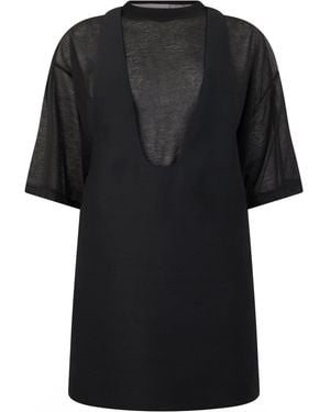 Balenciaga Tunica con scollo a V - Nero
