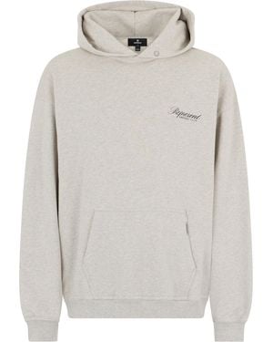Represent Hooded Owners Club Script Sweatshirt - Grey
