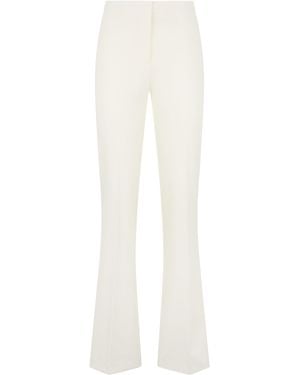 Pinko Hulka Flared Viscose Pants - White