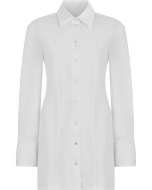 Alexander Wang Cotton Dress With Pearl Buttons - White