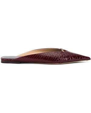 Tom Ford Printed Leather Mules - Red