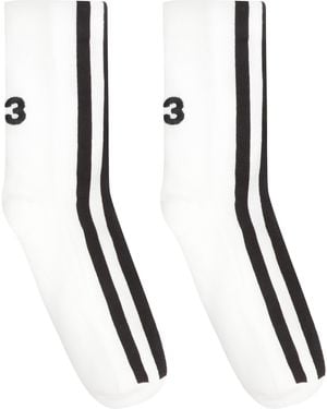 Y-3 Logo Cotton Blend Socks - Black
