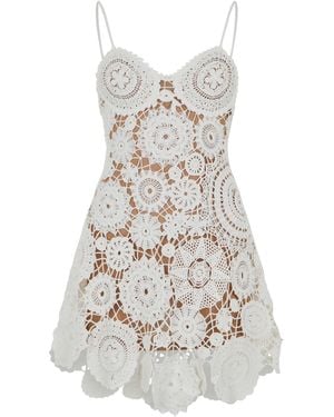 Self-Portrait Mini Dress - White