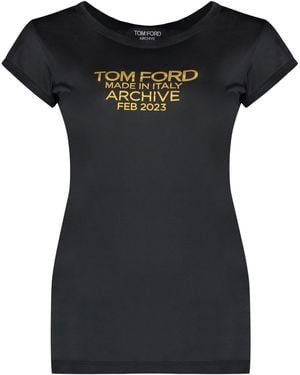 Tom Ford Silk T-Shirt - Black