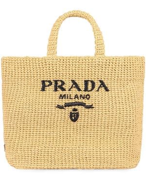 Prada Borsa shopping in crochet - Metallizzato