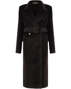 0205 Tagliatore Faux Fur Coat - Black
