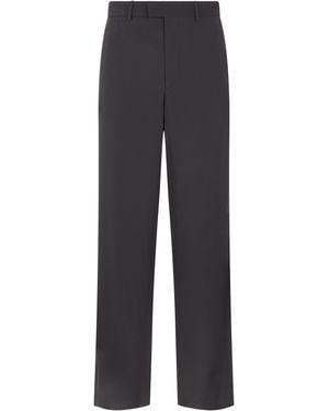 Emporio Armani Straight Modal Trousers - Grey