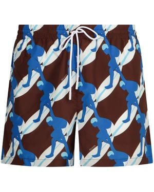 Gucci Shorts da mare stampati - Blu