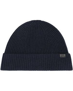 BOSS Knit Cap With Logo - Blue
