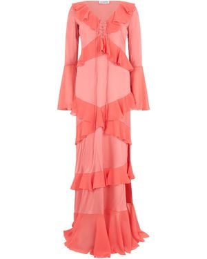 LES FILLES D'EVA Long Dress With Ruffles - Red
