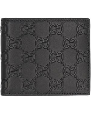 Gucci Bi-Fold Wallet Gg Emblem - Grey