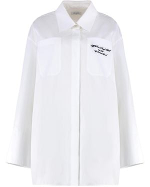 Off-White c/o Virgil Abloh Poplin Roxy Shirt Dress - White