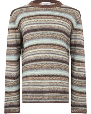 Roberto Collina Striped Sweater - Gray