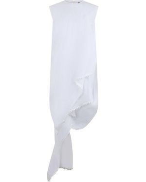 Jacquemus Long Dress Bolversin Cotton - White