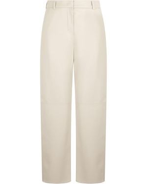 Max Mara Loose Polyester Trousers - White