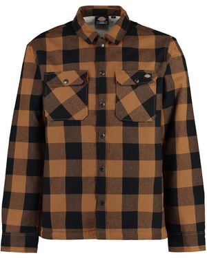 Dickies Overshirt Sacramento motivo tartan - Marrone