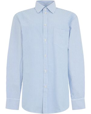 Golden Goose Cotton Striped Shirt - Blue