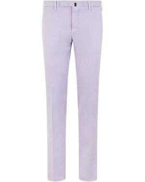 Slowear Slim Fit Cotton Trousers - Purple
