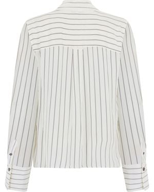 Veronica Beard Shirt With Long Sleeves Stripes - White
