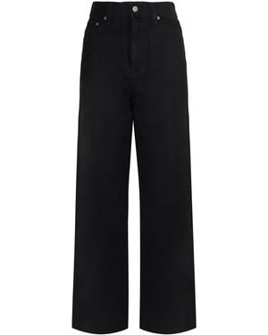 KHAITE Jeans Bonnie A Gamba Larga - Black