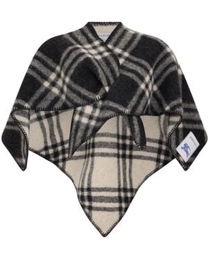 Burberry Poncho tartan - Nero