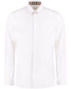Burberry Ekd Logo Cotton Shirt - White