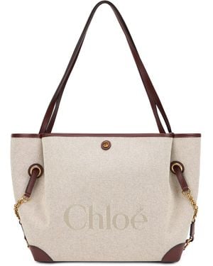 Chloé Clover Tote Bag - Natural