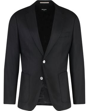 BOSS Single-Breasted Two-Button Jacket - Black