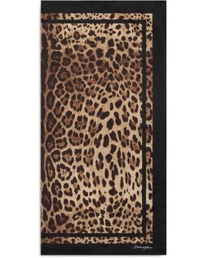 Dolce & Gabbana Silk Scarf - Brown