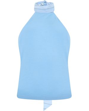 PUCCI Cotton Top Without Sleeves - Blue