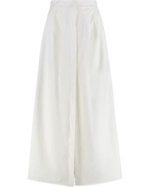 Max Mara Alcade Stretch Gabardine Skirt - White