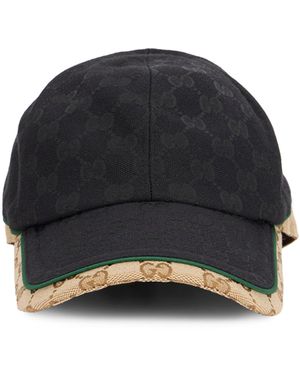 Gucci Cappello da baseball in tessuto GG Supreme con cinturino regolabile - Nero