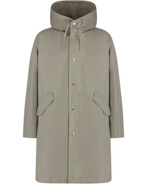 Jil Sander Hooded Cotton Parka - Gray