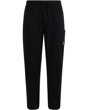 Stone Island Slim Elasticated Trousers - Black