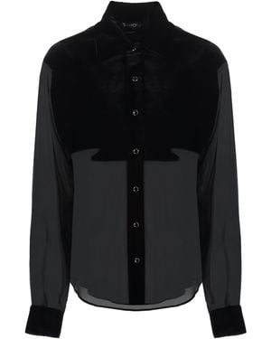 Tom Ford Silk Georgette Shirt - Black