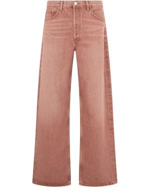 Agolde Jeans ampi in denim di cotone - Rosa