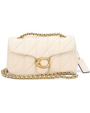 COACH Tabby Mini Shoulder Handbag, -Trim Front Closure - Natural