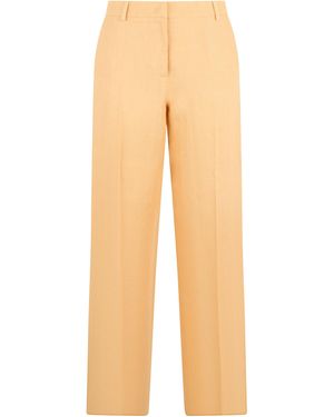 Weekend by Maxmara Straight Linen Trousers - Natural