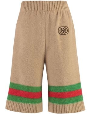 Gucci Knitted Shorts - Brown