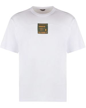 K-Way Fantome Cotton Crew-Neck T-Shirt - White