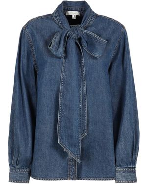 FRAME Blusa The Secretary in denim