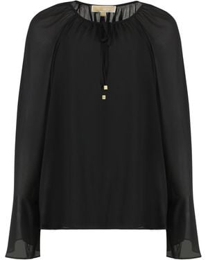 MICHAEL Michael Kors Crêpe Blouse - Black